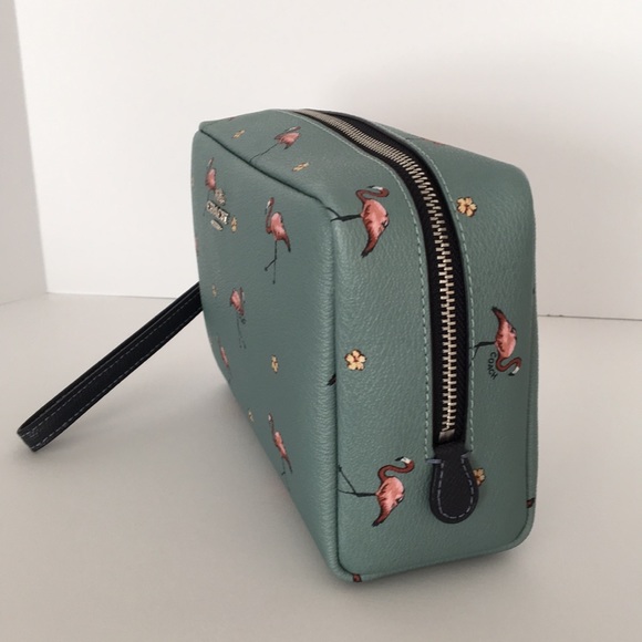 Coach Flamingo Print Cosmetic Case - Picture 4 of 8